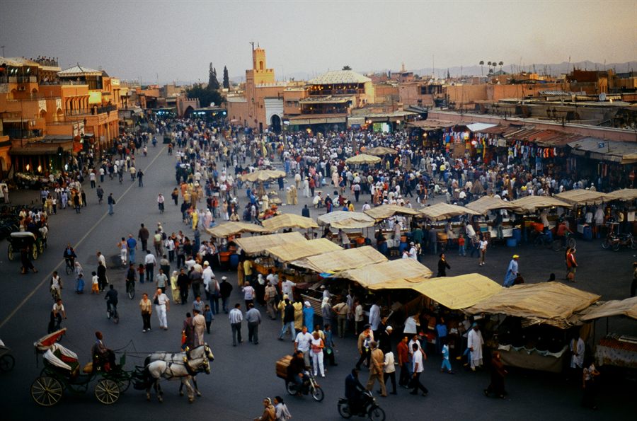 Market square in Marrakech